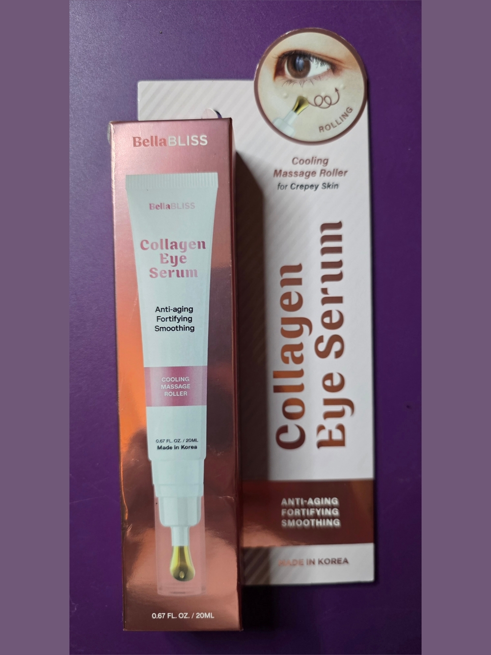 bella bliss Collagen Eye Serum With Cooling Massage Roller